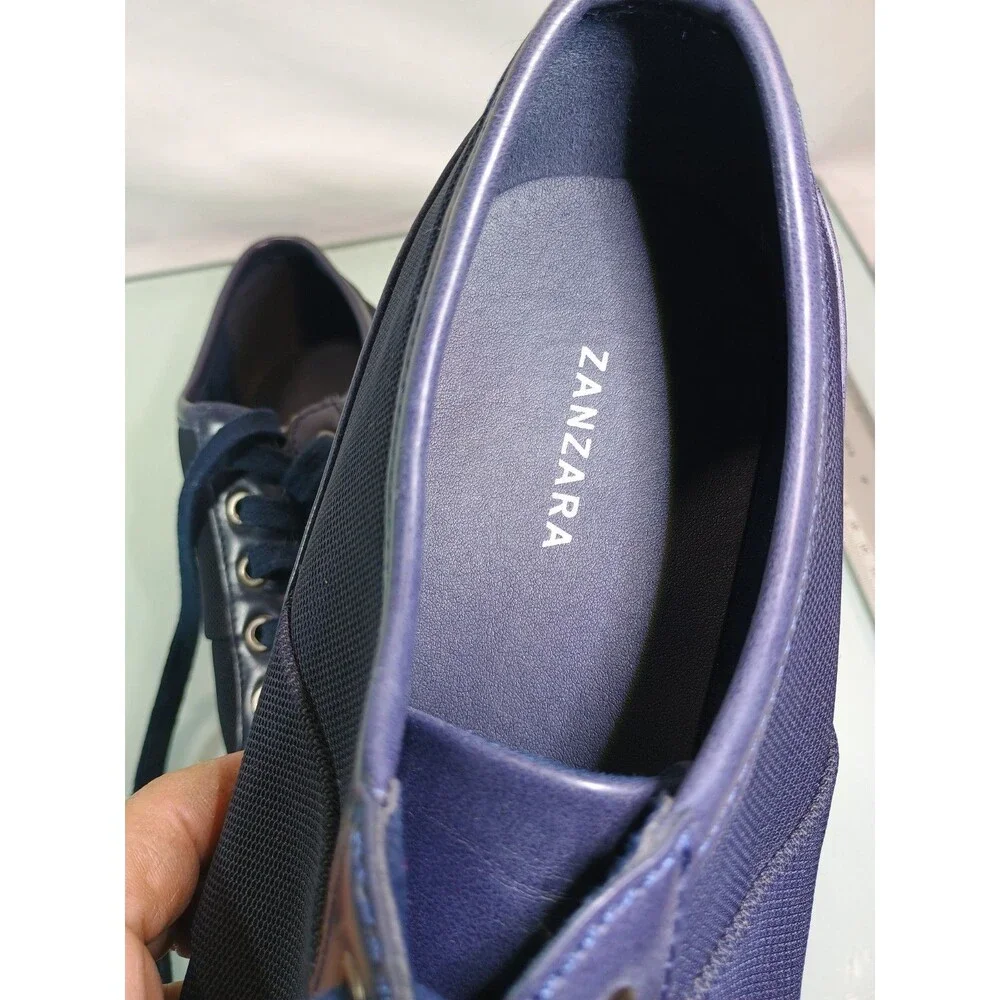Zanzara Men's Blue Rory Shoes Lace Up Sneakers Size 10